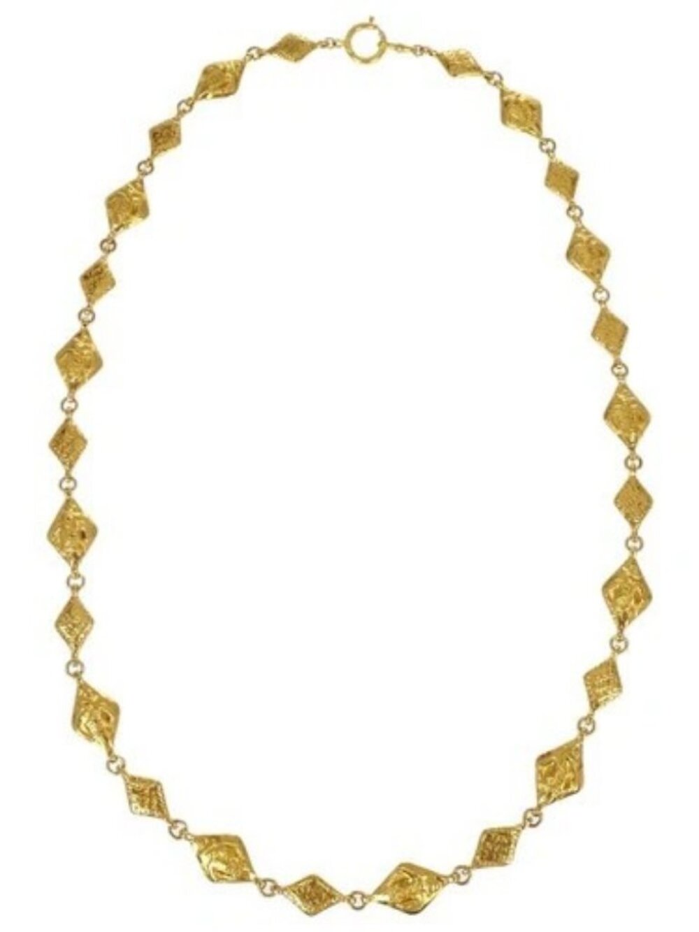 Chanel Gold Chain Rhombus Necklace 179326